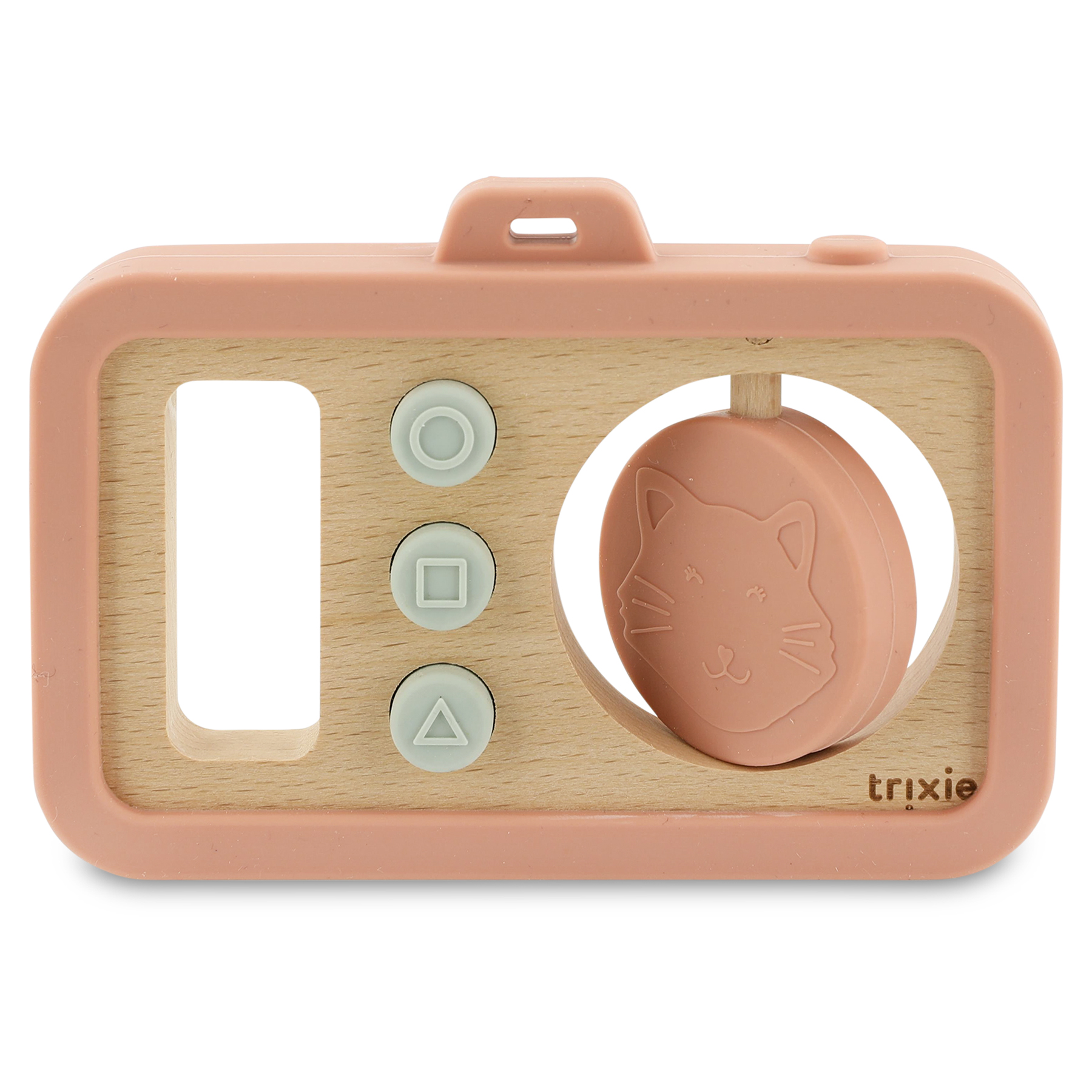 Houten baby camera met siliconen - Mrs. Cat